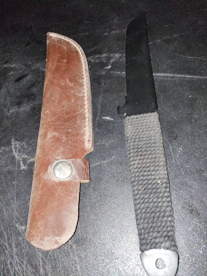 Hunting Knife Made In Pakistan Nice Knife Pouch Kind Of Worn Auction
