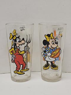 Vintage 1978 Pepsi Disney Drinking Glass Lot 6 Glasses Mickey