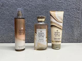 Bath & Body Works WARM VANILLA SUGAR 2 Pc Gift SET Fragrance Mist + Body  Lotion