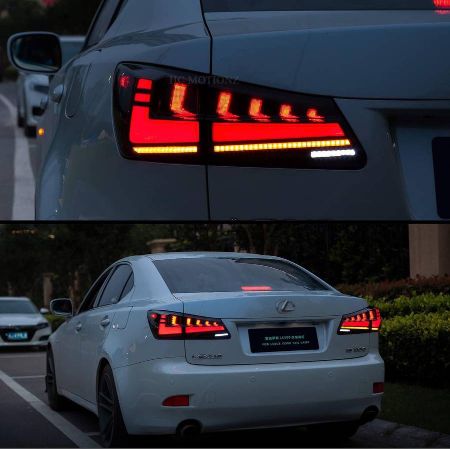HCmotion LED Tail lights Assembly for 2006-2013 Lexus Sedan IS250