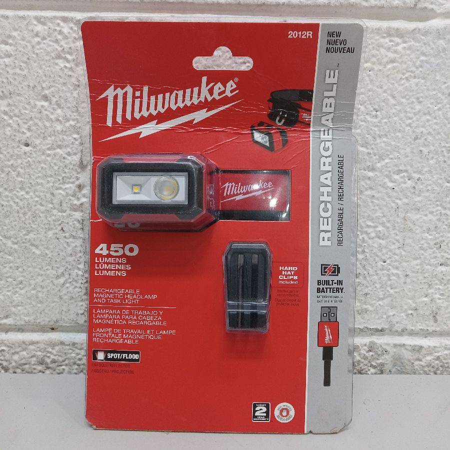 Milwaukee 2111-21 475-Lumen LED Rechargeable Hard Hat Headlamp