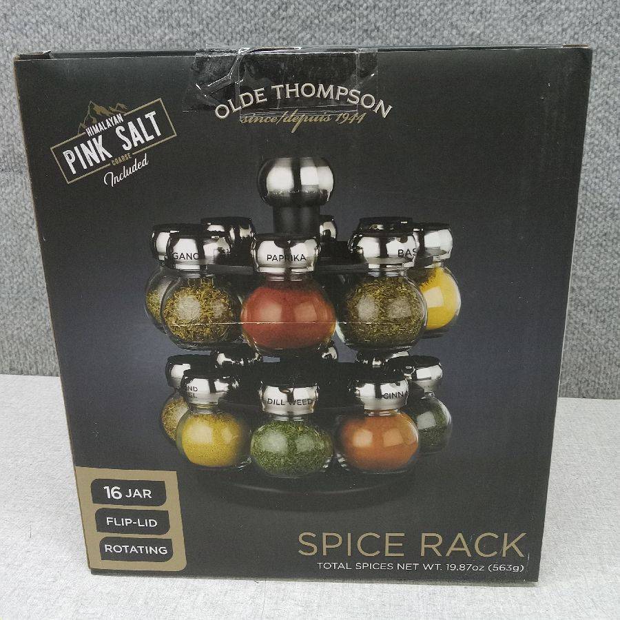 Kamenstein 16 Jar Ellington Revolving Countertop Spice Rack with Lift &  Pour