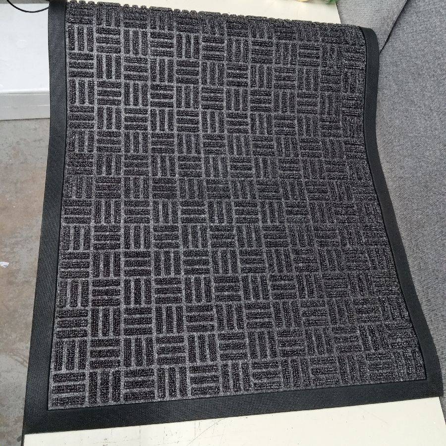 DEXI Outdoor Mat Front Door Indoor Entrance Doormat,Small Heavy Duty Rubber  Outside Floor Rug for Entryway Patio Waterproof Low-Profile,23x35,Black