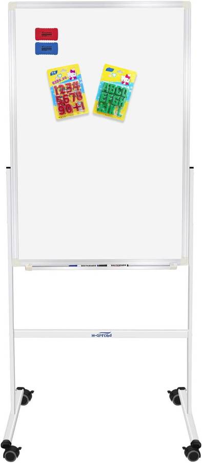 24x36 Dry Erase Board with Stand - Adjustable Height Double Side Mobile  Magnetic Rolling Whiteboard on Wheels for Home, Office & School Auction