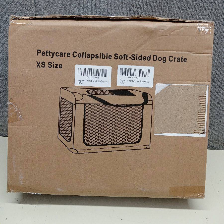 Pettycare 20 Inch Collapsible Dog Crate for Small Dogs, 4-Door Foldable  Soft Dog Kennel with Chew Proof Mesh Windows, Indoor & Outdoor Travel Dog