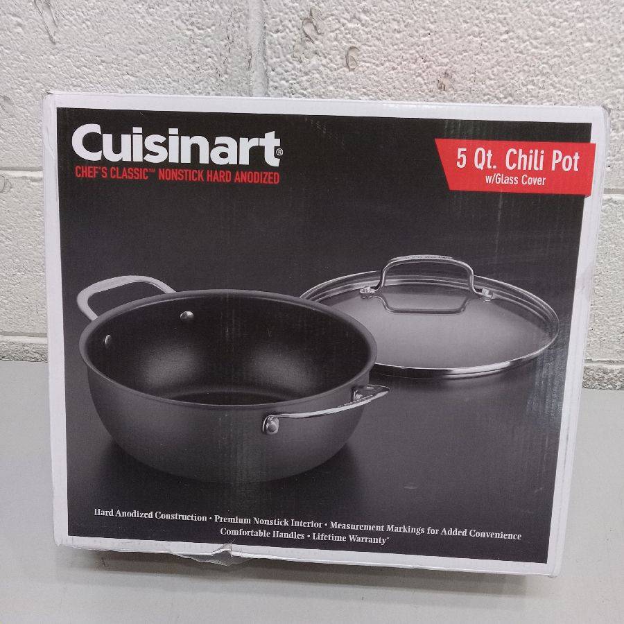 Cuisinart Chef's Classic Hard Anodized Nonstick Chili Pot with Cover 5-Quart