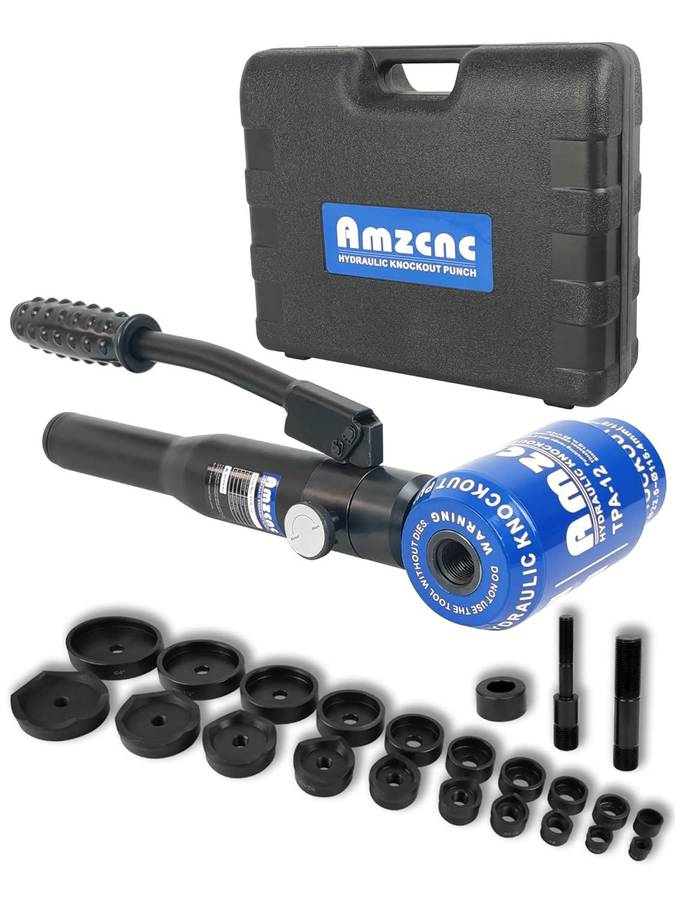Hydraulic Knockout Punch Set,Electrical Conduit Hole Cutter Set,Punch  Driver Tool Kit