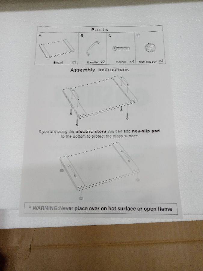 GASHELL Noodle Board Stove Cover with Handles for Electric, Gas Stove Top  (Acacia Wood)