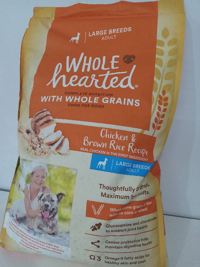 Wholehearted dog food outlet large breed