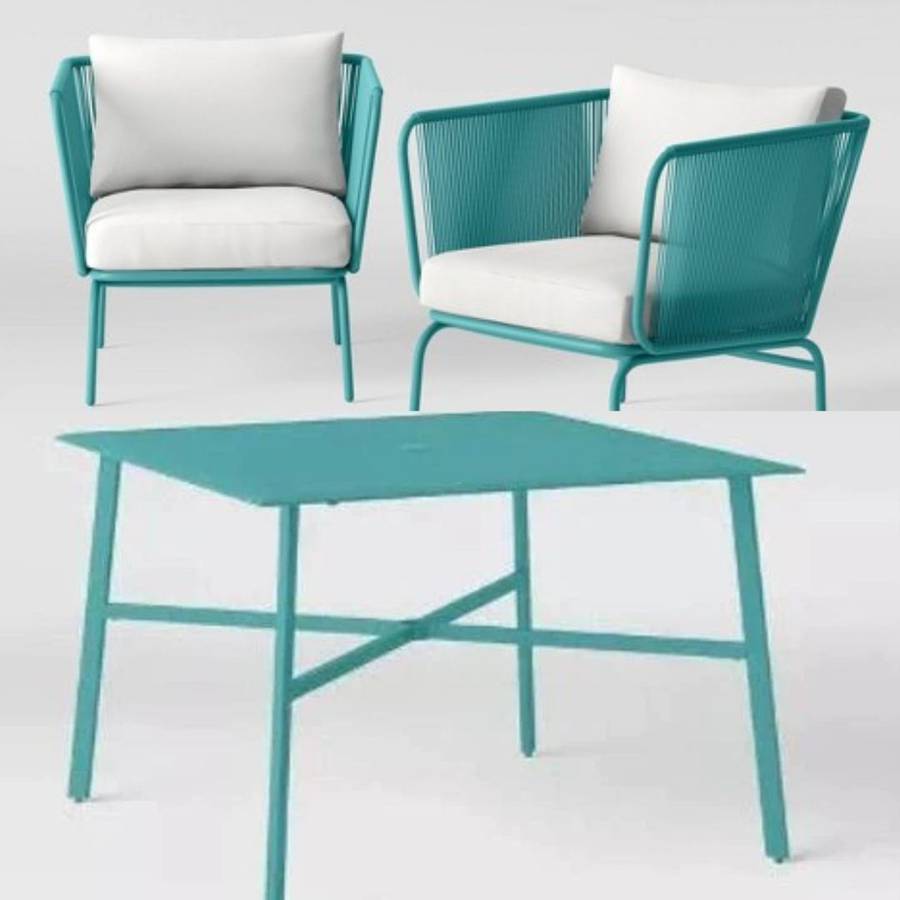 Fisher Person Square Patio Dining Table With Piece Pair Chair