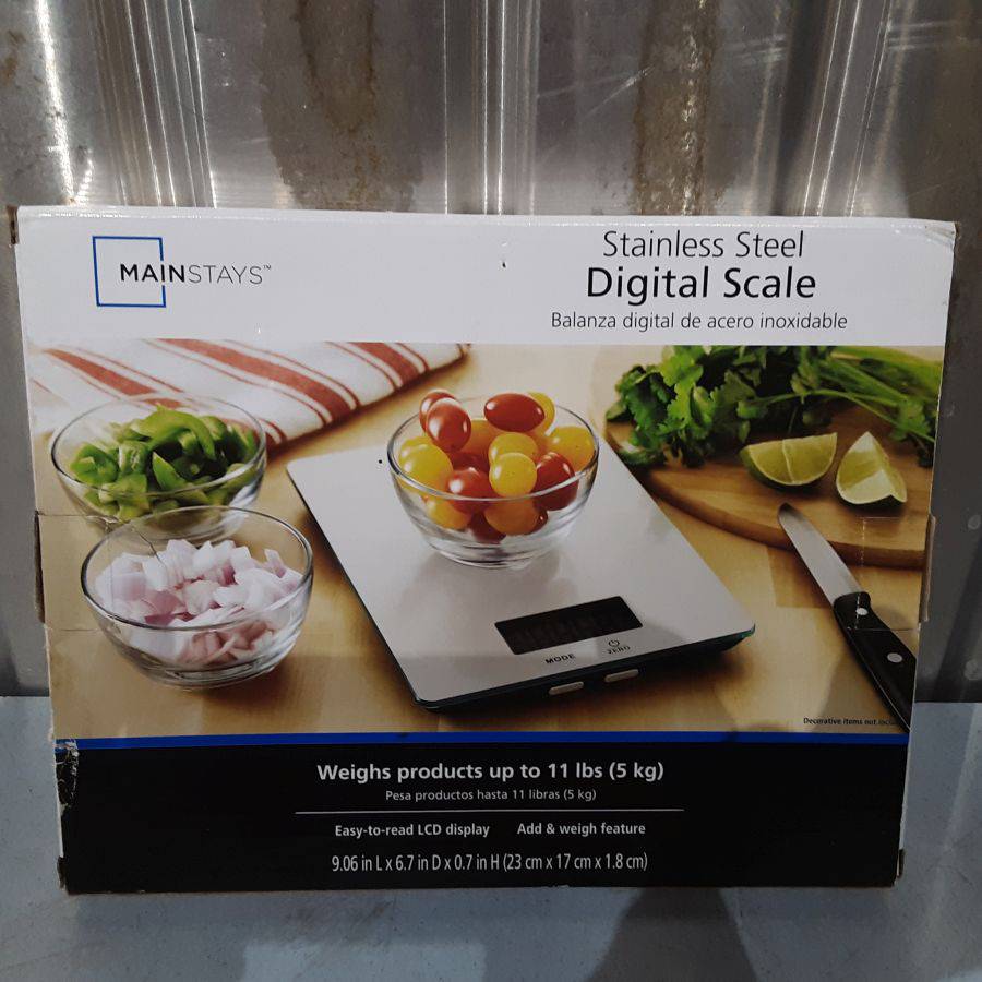 mainstays stainless steel digital scale