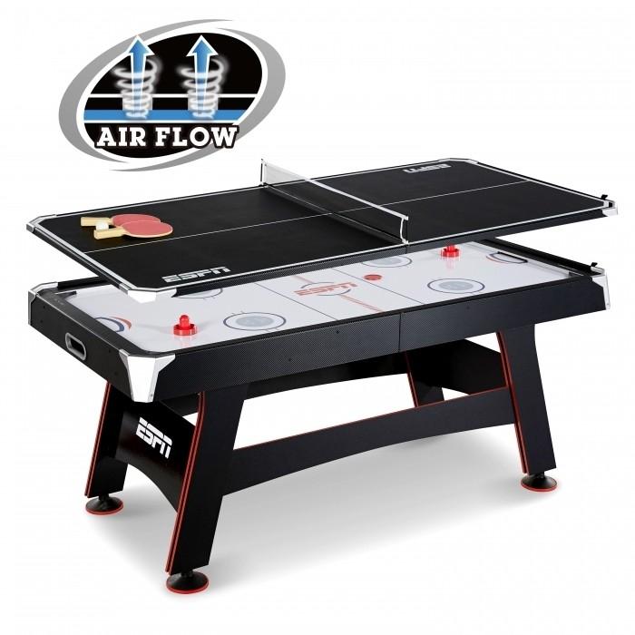 Md Sports Espn 6 Air Hockey Table With Tennis Top Awh072 017e