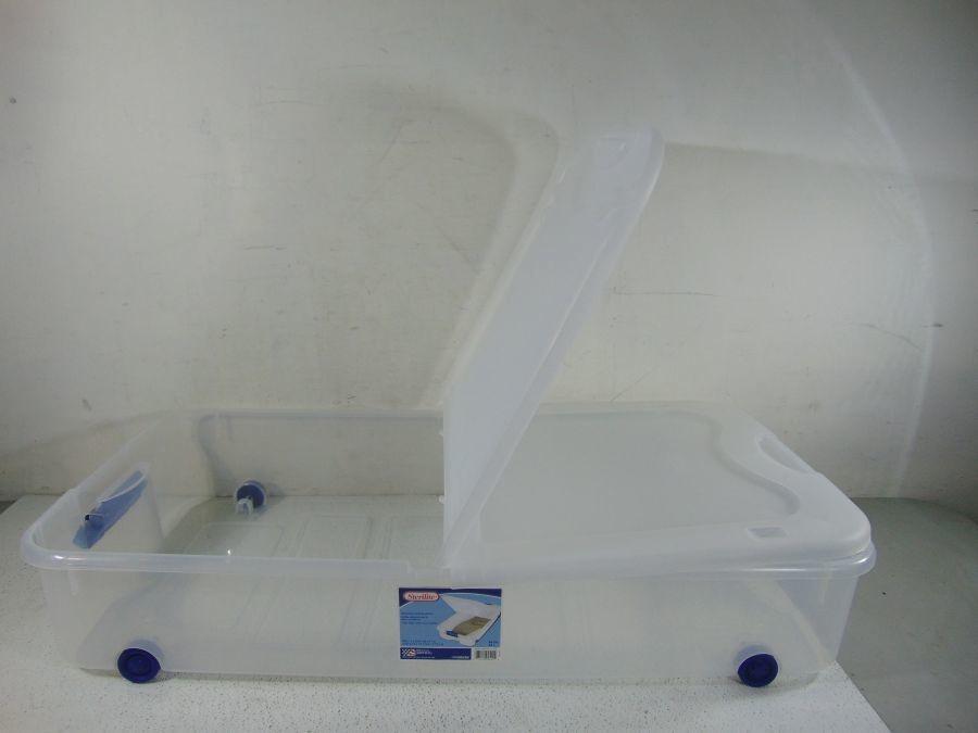 Sterilite 66 Qt Ultra Storage Box, Stadium Blue Auction