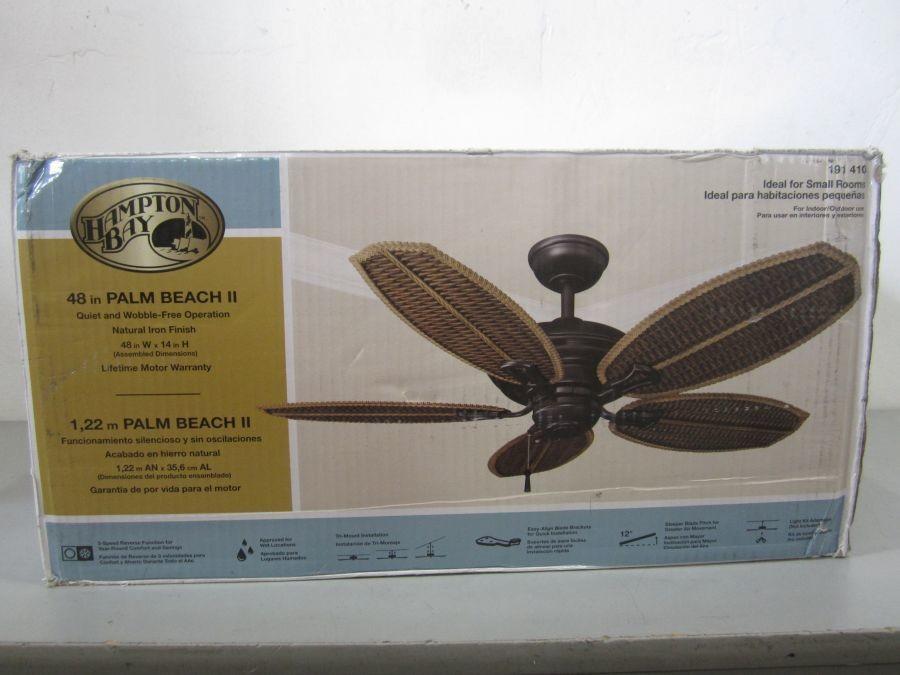 Hampton Bay 48 Palm Beach Ceiling Fan Quiet Wobble Free