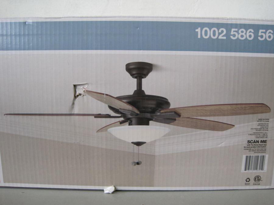 Hampton Bay 52 Large Room Ceiling Fan Brushed Nickel Finish