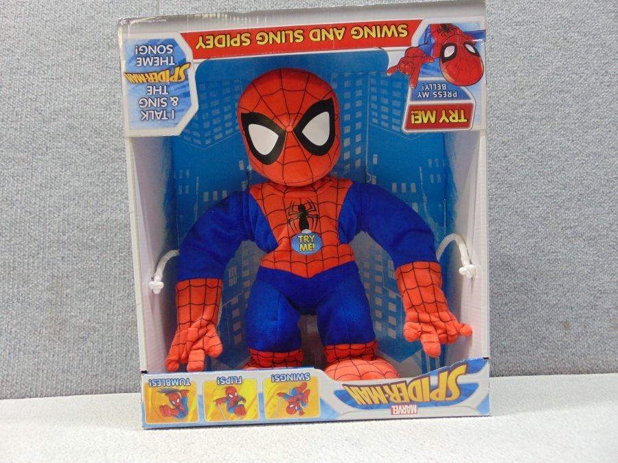 just play marvel swing & sling spiderman plush
