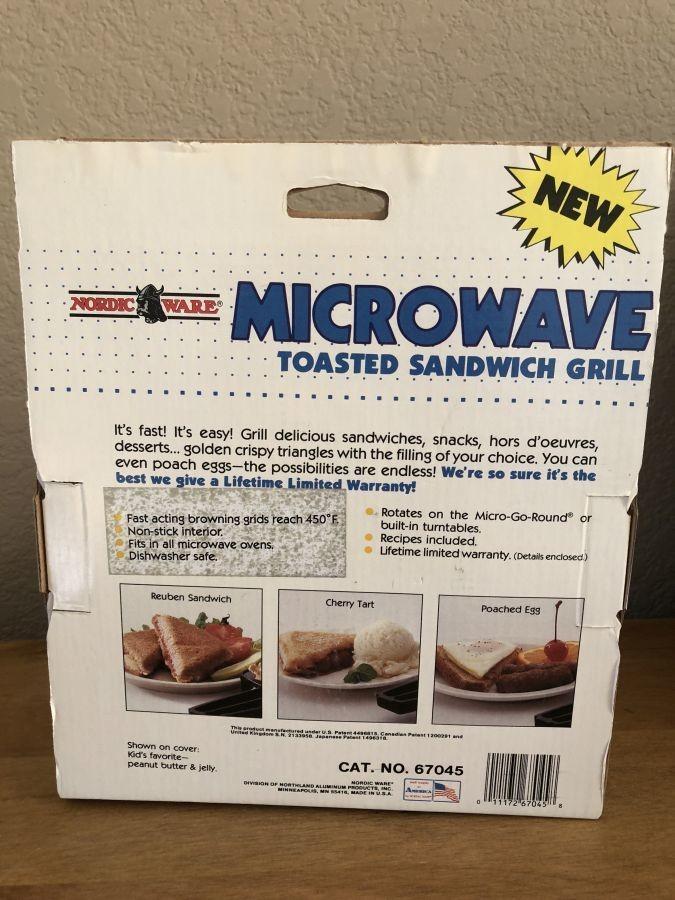 Nordic Ware Microwave Toasted Sandwich Grill l #67045 NIB Auction