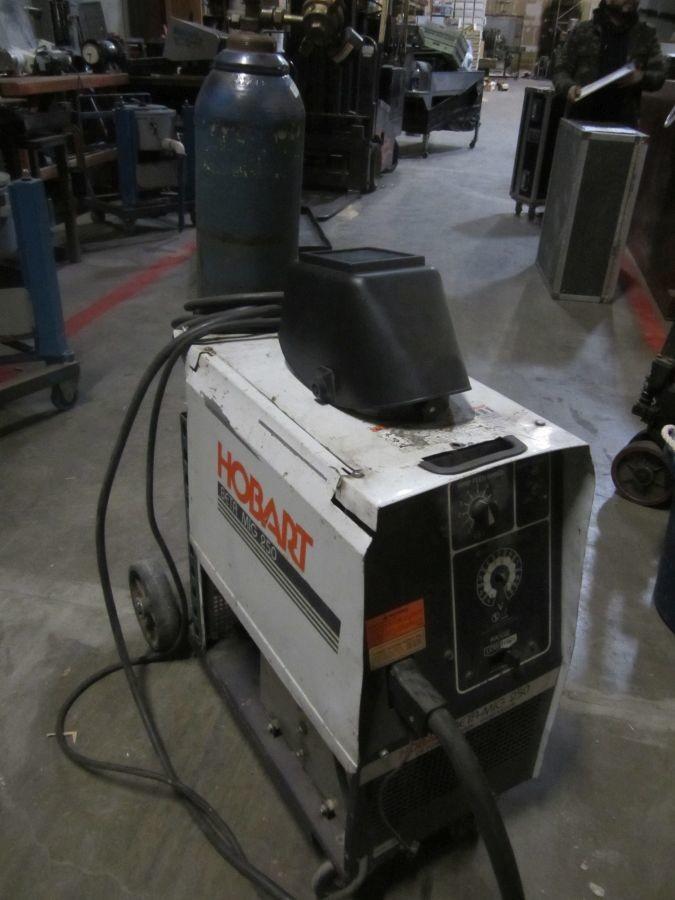 Hobart Beta Mig 250 Cv Power Source Wire Feeder With Cart And