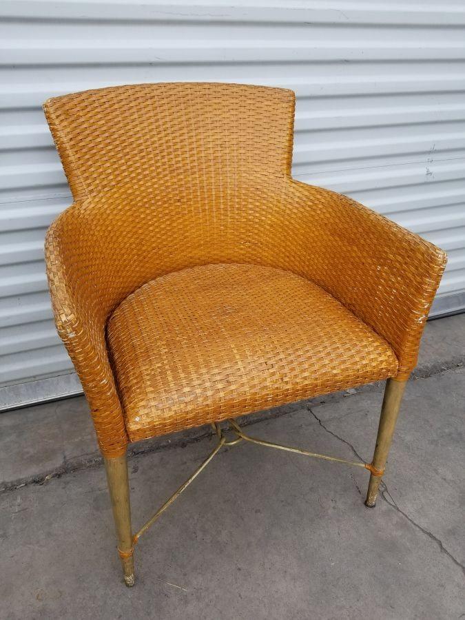 Luxurious Mark David Wicker Chair. Auction | Auction Synergy