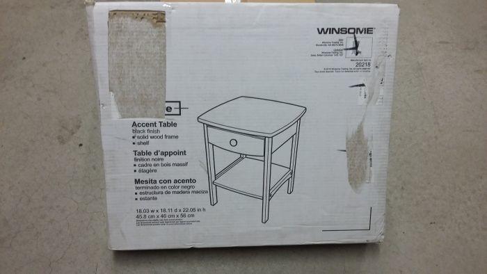 Winsome Trading Curved 1 Drawer Nightstand End Table Auction Auction Tucson