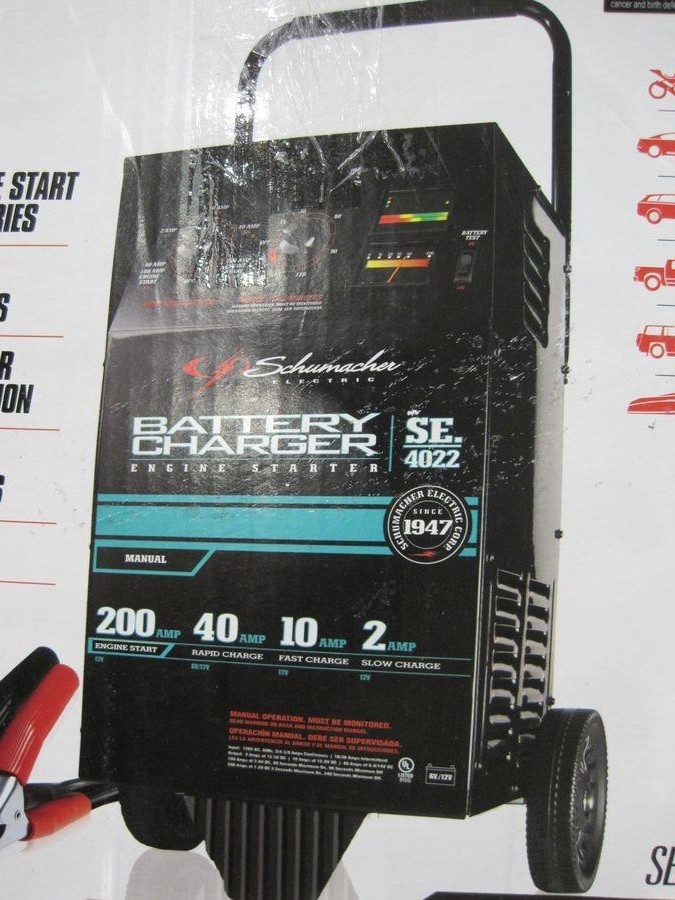 Schumacher 200 Amp Engine Start Battery Charger (Model SE 4022) Auction |  Auction Synergy
